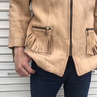 Wrangler - 60's USA Vintage Leather ヴィンテージ レザー フリンジの ...