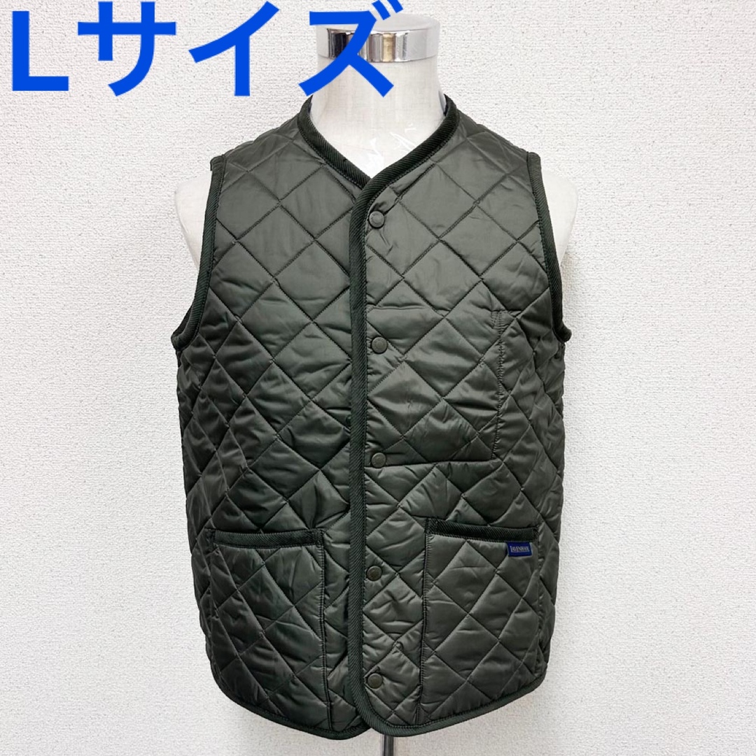 新品 ラベンハム メンズ ベスト THORNHAM MENS カーキ Lサイズ