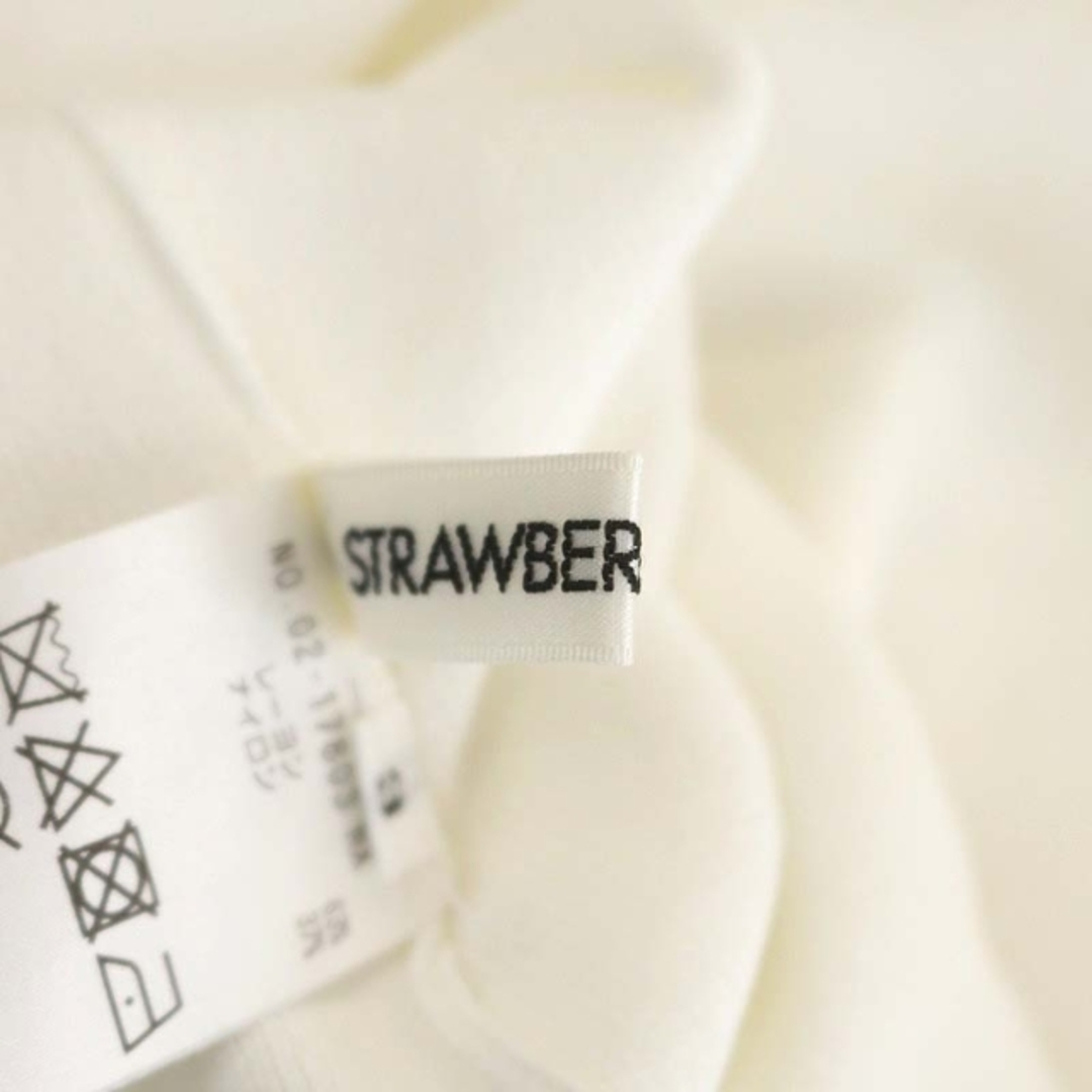 STRAWBERRY-FIELDS(ストロベリーフィールズ)のストロベリーフィールズ ニットカットソーノースリーブ バックオープン 3 白 レディースのトップス(カットソー(半袖/袖なし))の商品写真