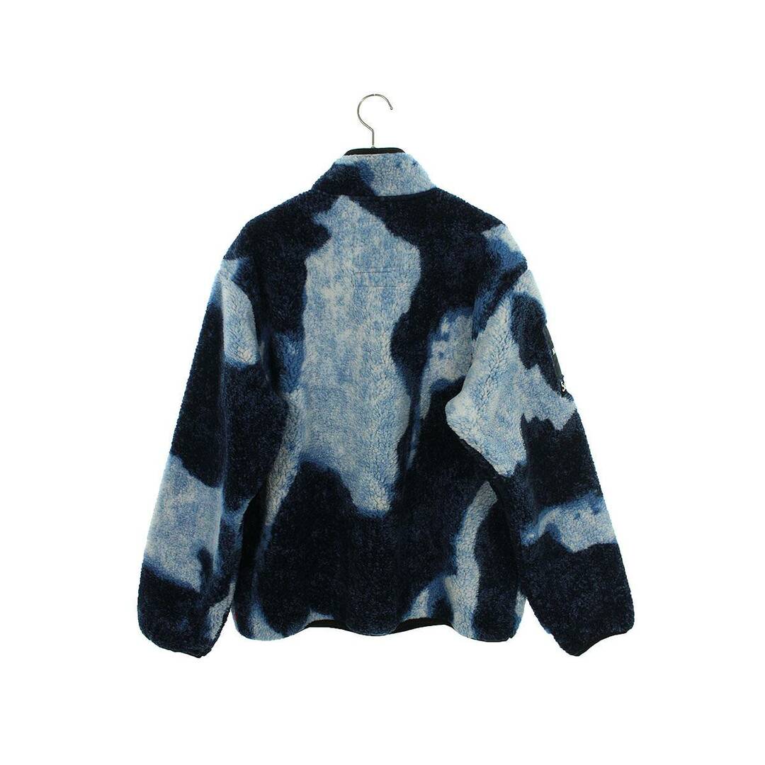 シュプリーム ×ノースフェイス THE NORTH FACE  21AW  Bleached Denim Print Fleece Jacket タイダイフリースブルゾン メンズ L 1