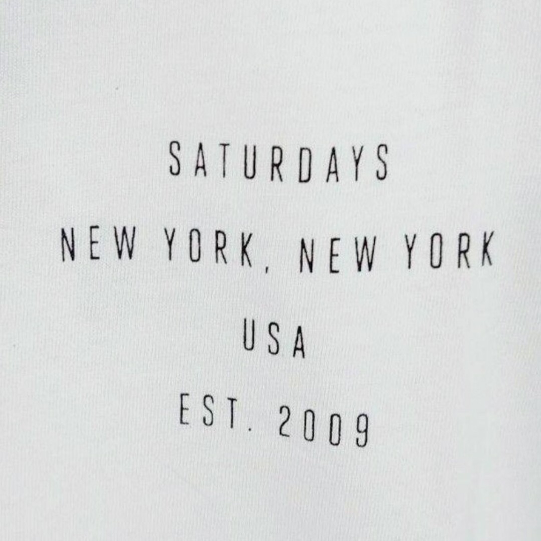 Saturdays NYC(サタデーズニューヨークシティ)の【XS】サタデーズニューヨークシティ 半袖Tシャツ Chest 白 メンズのトップス(Tシャツ/カットソー(半袖/袖なし))の商品写真