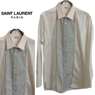 SAINT LAURENT PARIS エディ期 ITALY製 切替ドレスシャツ