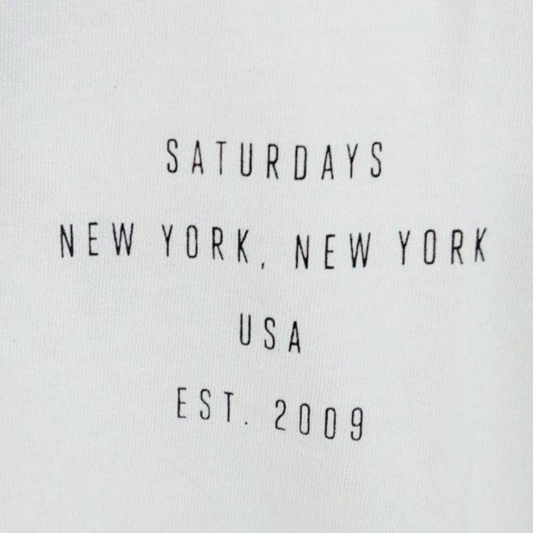 Saturdays NYC(サタデーズニューヨークシティ)の【S】サタデーズニューヨークシティ 半袖Tシャツ Chest 白 メンズのトップス(Tシャツ/カットソー(半袖/袖なし))の商品写真