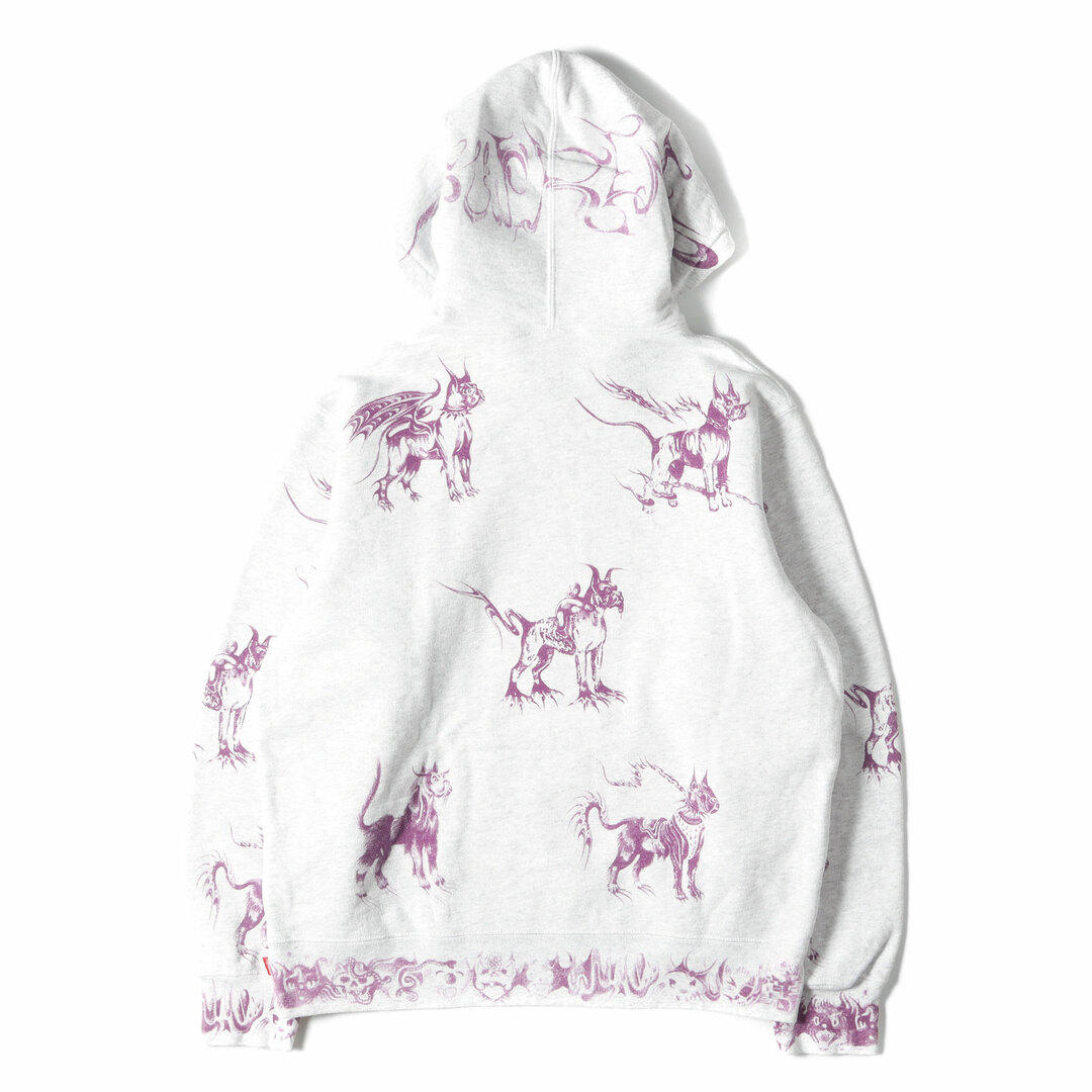 Supreme シュプリーム パーカー サイズ:S 20SS モンスター グラフィック スウェット パーカー Animals Hooded  Sweatshirt アッシュグレー トップス フーディー スウェットシャツ 【メンズ】【中古】