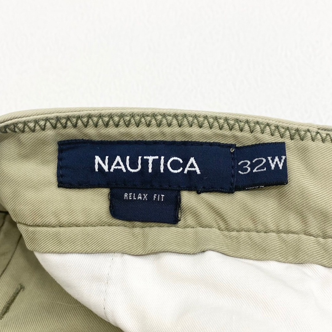 US ノーティカ NAUTICA  カーゴ ショートパンツ 無地 RELAX FIT サイズ：W33 オリーブベージュ あす楽対応