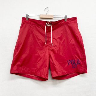 ラルフローレン(Ralph Lauren)のUS古着 ポロ スポーツ ラルフローレン POLO SPORT RALPH LAUREN スイム ショートパンツ ボードショーツ ステンシルプリント サイズ：W39 ビッグサイズ レッド あす楽対応【中古】(水着)