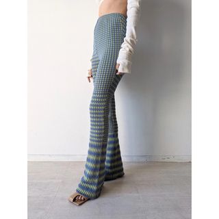 トゥモローランド(TOMORROWLAND)のMediam Diamond pattern Flare pants人気完売品(カジュアルパンツ)