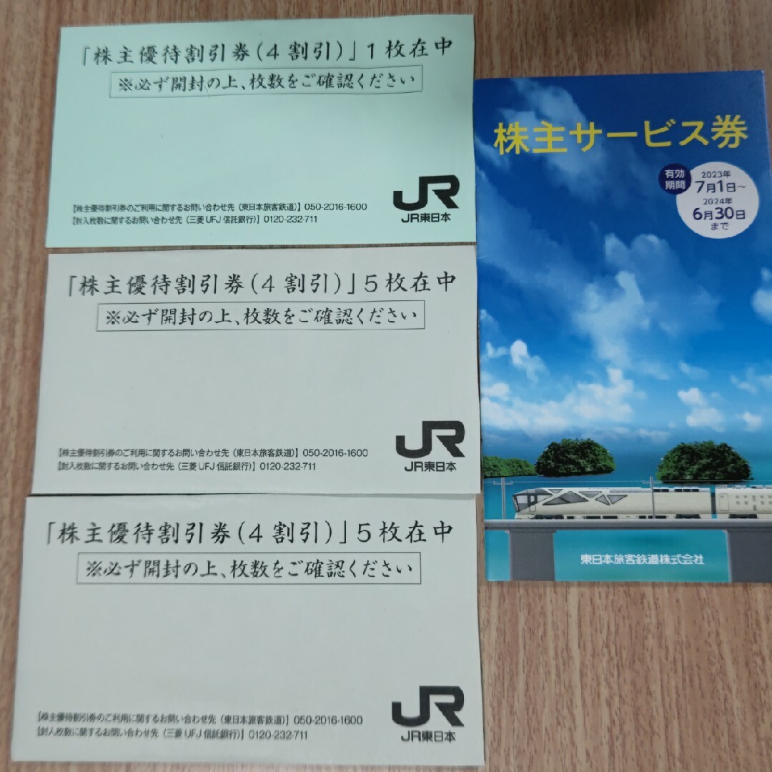 ☆乗車40%割引☆　JR東日本 株主優待割引券 株主サービス券 セット