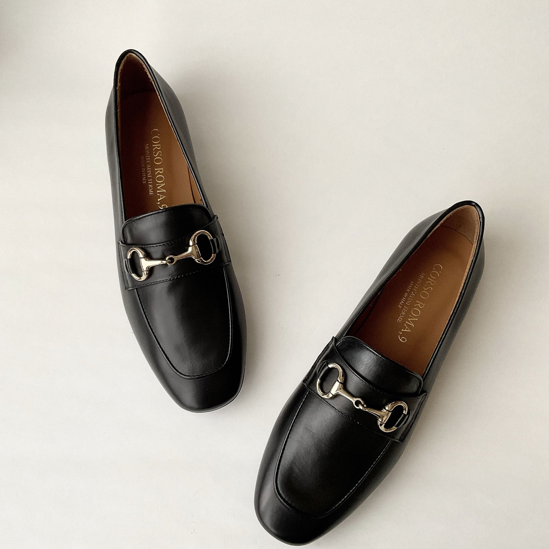 未使用◇CORSO ROMA 9ビットローファー37 24cmコルソローマ