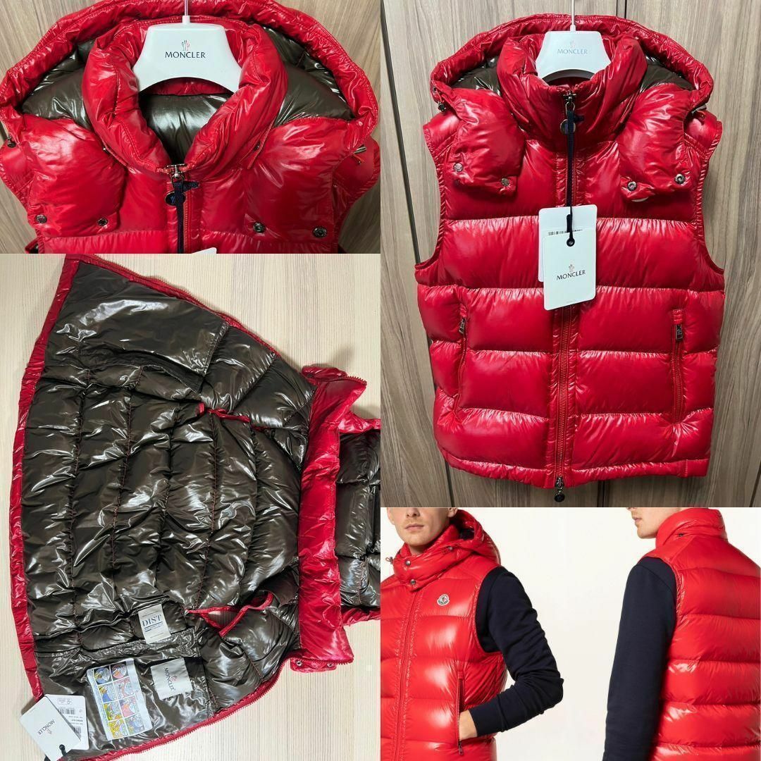 ☆未使用・本物保証☆MONCLER BORMES ダウンベスト TG1 赤色 M