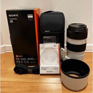 ソニー(SONY)の美品　ソニー sel 100400GM Zeissフィルタ付き　(レンズ(ズーム))