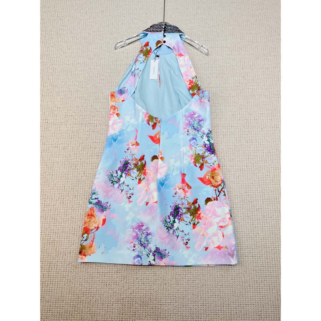 Karen Millen - ❤️ Karen Millen新作 新品 ブルー 花柄ワンピース