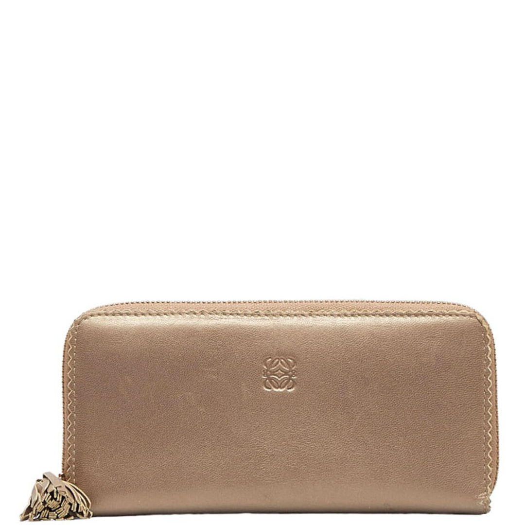 LOEWE - ロエベ アナグラム ミニタッセル ゴールド金具 長財布 レザー