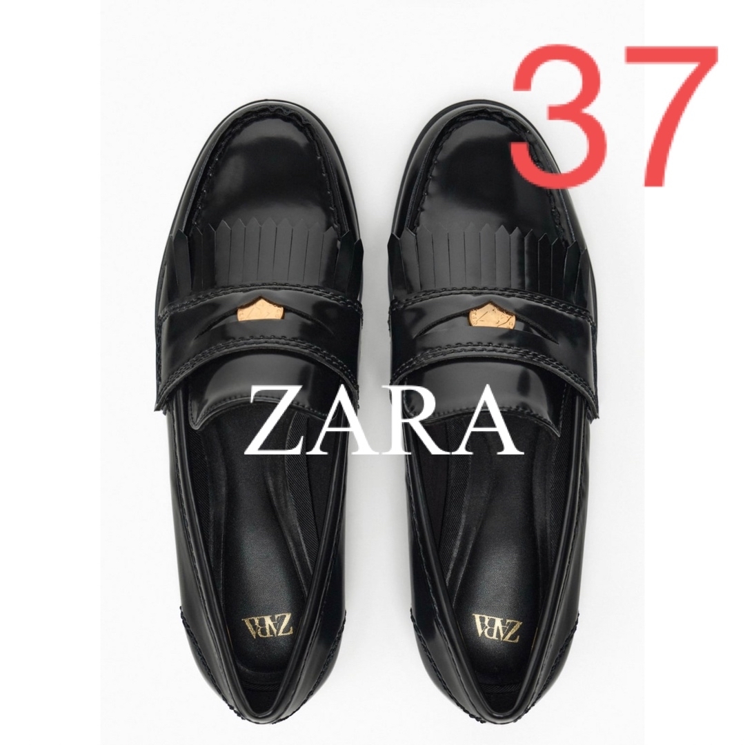 ZARA フラットローファー メタルディテール ザラ ローファー 40