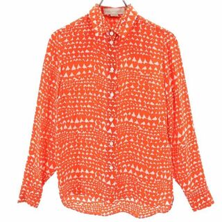 sold out カレンウォーカー シルク100 モチーフ総柄シャツ