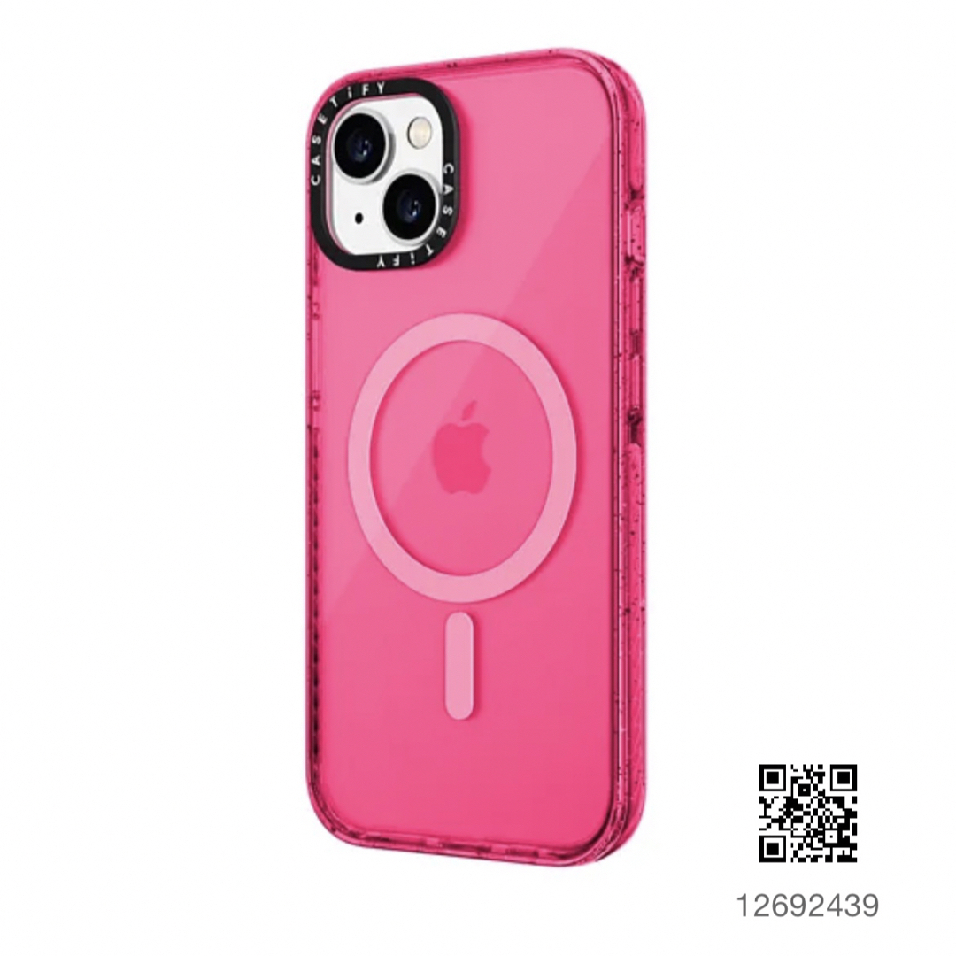 Apple(アップル)の【初心者様】casetify iPhone14 ケース　ピンク　クリア　正規品 スマホ/家電/カメラのスマホアクセサリー(iPhoneケース)の商品写真