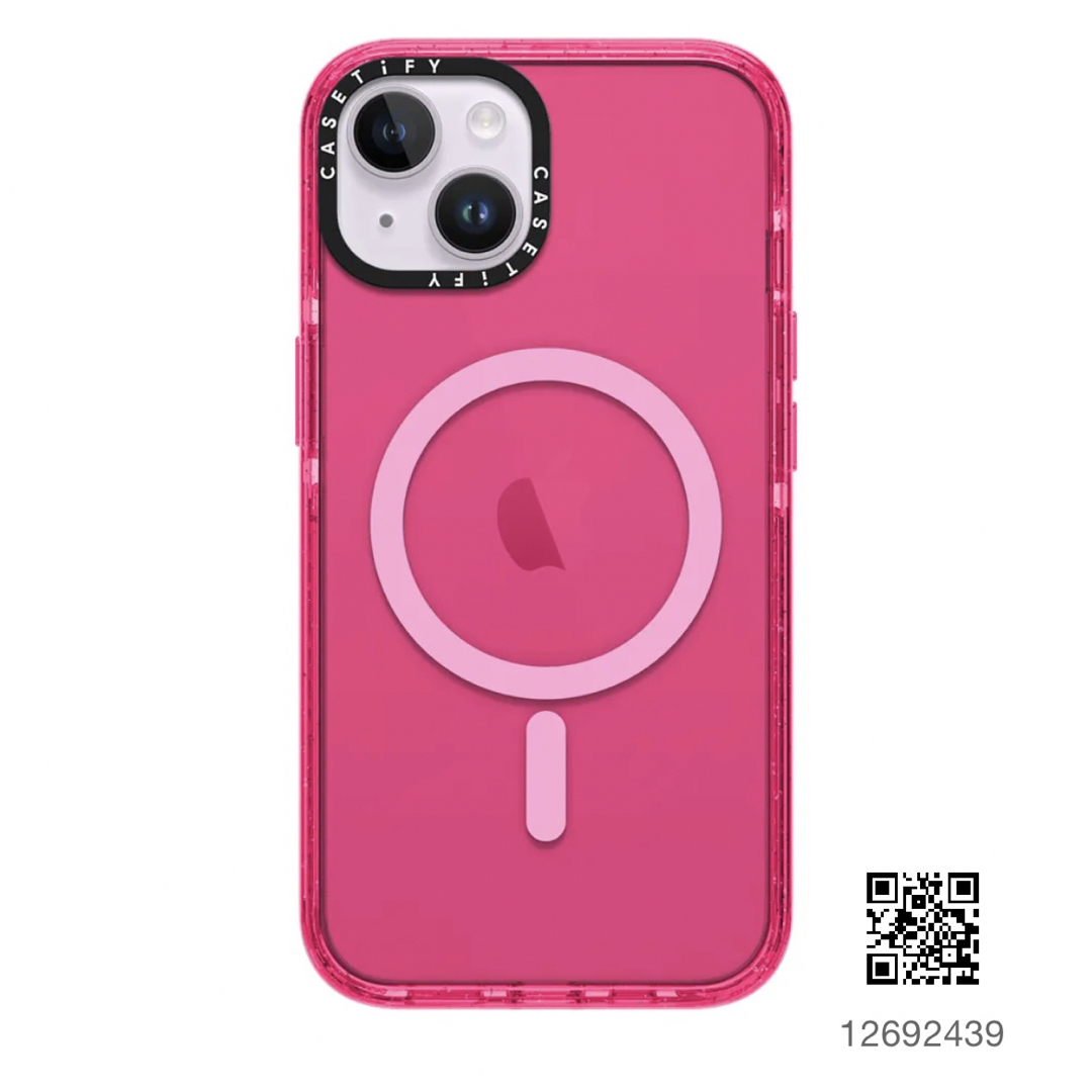 Apple(アップル)の【初心者様】casetify iPhone14 ケース　ピンク　クリア　正規品 スマホ/家電/カメラのスマホアクセサリー(iPhoneケース)の商品写真