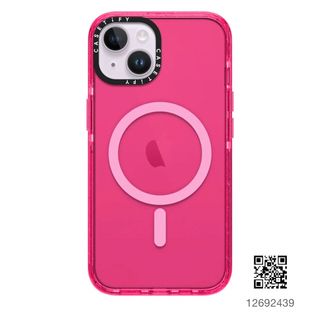 アップル(Apple)の【初心者様】casetify iPhone14 ケース　ピンク　クリア　正規品(iPhoneケース)