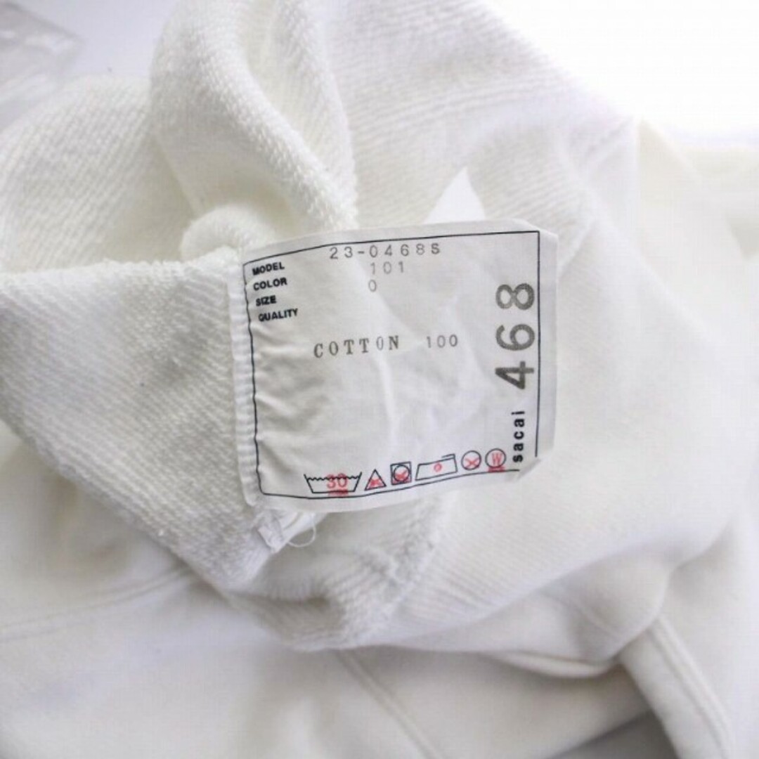 sacai - サカイ 23SS スウェット トレーナー 長袖 ロゴ 0 白 23-0468S