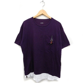グラニフ(Graniph)のグラニフ graniph 刺繍 Tシャツ カットソー 半袖 丸首 レイヤード風(Tシャツ(半袖/袖なし))