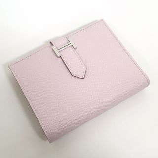 エルメス(Hermes)の【HERMES】エルメス ベアンコンパクト モーヴペール×シルバー金具 エプソン U刻印/kt07813md(折り財布)