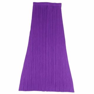 プリーツプリーズイッセイミヤケ(PLEATS PLEASE ISSEY MIYAKE)の美品 プリーツプリーズ イッセイミヤケ PLEATS PLEASE スカート ロングスカート プリーツ ボトムス レディース 4(XL相当) パープル(ひざ丈スカート)