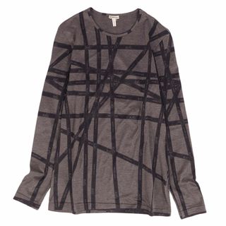 エルメス(Hermes)の美品 エルメス HERMES Tシャツ カットソー マルジェラ期 ロングスリーブ ボルデュック トップス レディース XS グレー(Tシャツ(半袖/袖なし))