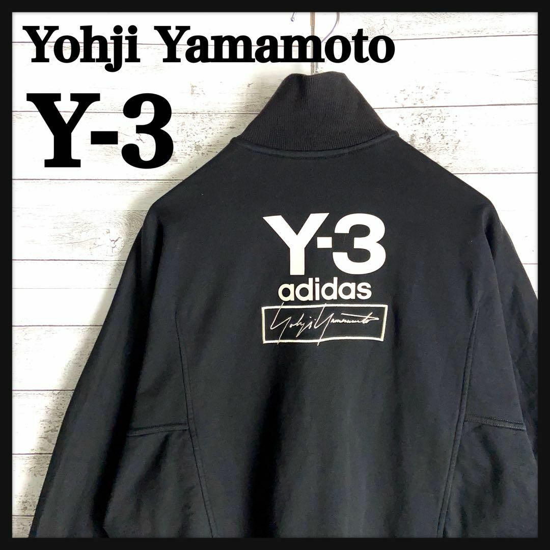 7987【人気デザイン】Y-3☆ビッグロゴ定番カラーハーフジップトラックトップ