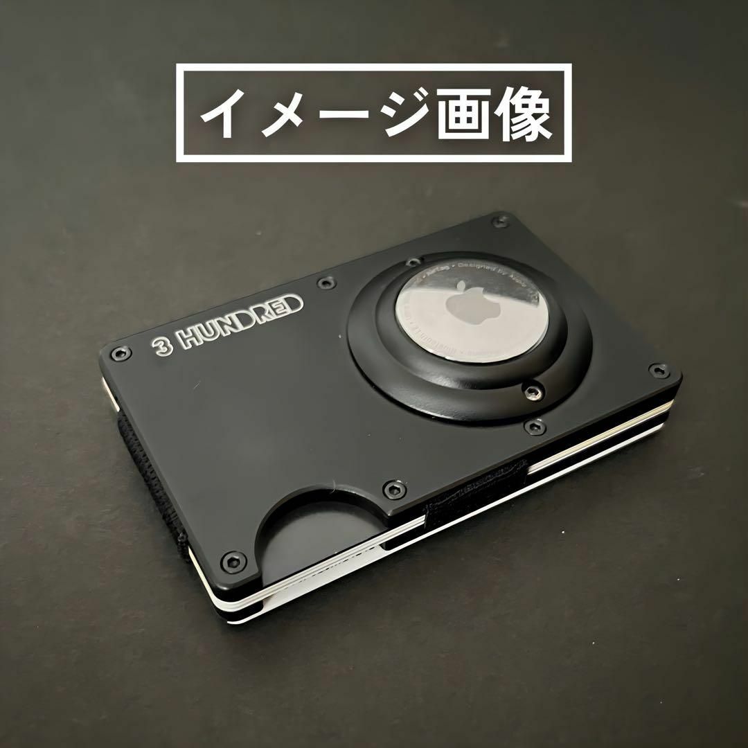 【新品】コンパクトウォレット① マネークリップ エアタグホルダー 財布 ブラック メンズのファッション小物(マネークリップ)の商品写真