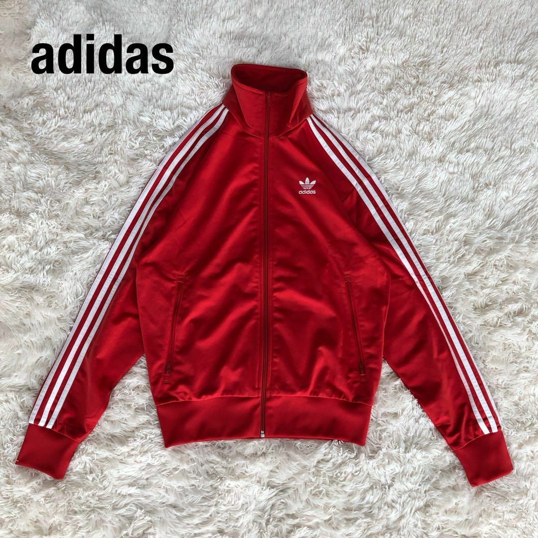 【adidas】アディダス　ボアジャケット　レッド　XL