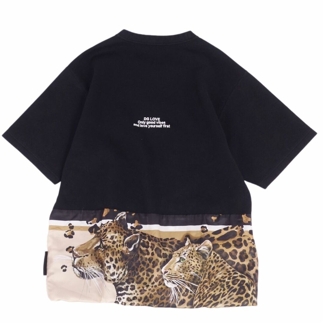 DOLCE&GABBANA(ドルチェアンドガッバーナ)のドルチェ&ガッバーナ DOLCE&GABBANA Tシャツ カットソー 半袖 ショートスリーブ ヒョウ柄 トップス メンズ 52(XL相当) ブラック/ベージュ/ブラウン メンズのトップス(Tシャツ/カットソー(半袖/袖なし))の商品写真