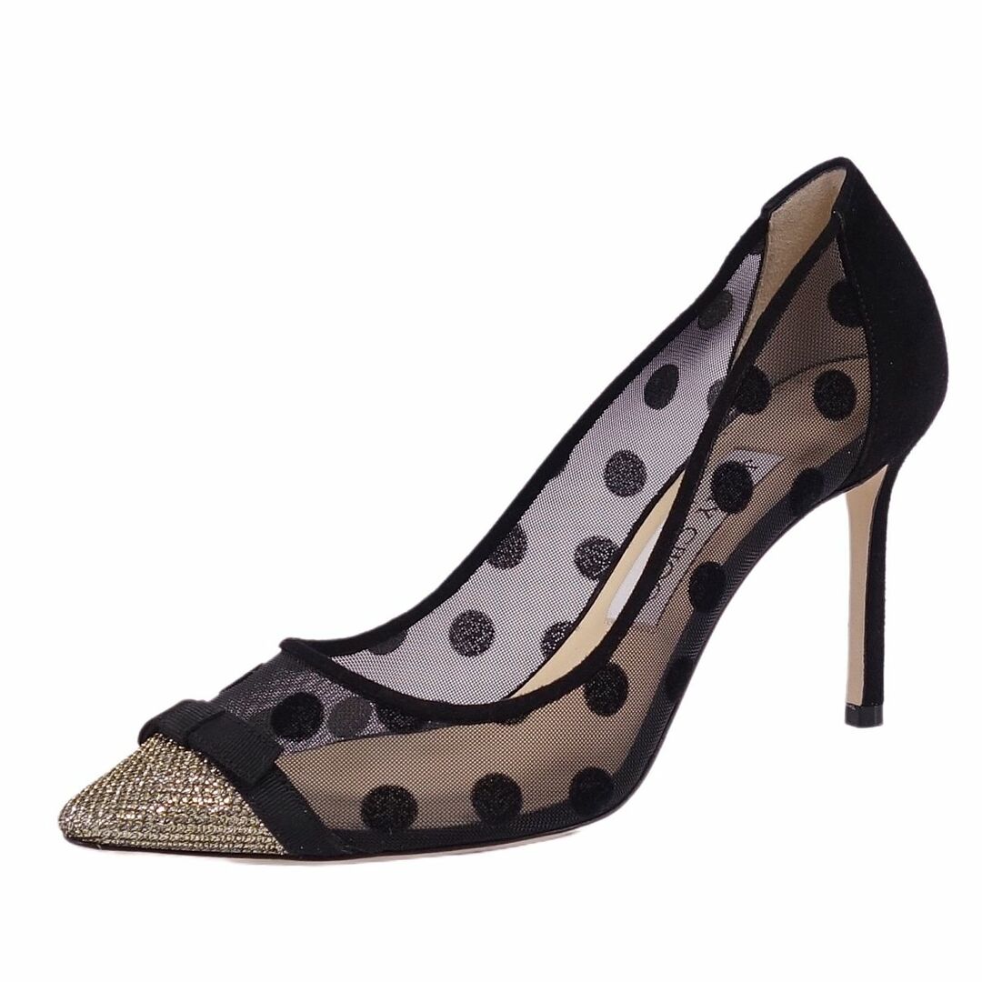 ジミーチュウ JIMMY CHOO パンプス ヒール レース スウェードレザー リボン シューズ レディース 36.5(23.5cm相当) ブラック  | フリマアプリ ラクマ