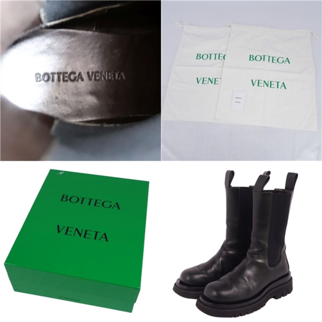 Bottega Veneta(ボッテガヴェネタ)のボッテガヴェネタ BOTTEGA VENETA ブーツ ラグ サイドゴアブーツ チェルシーブーツ カーフレザー シューズ レディース 37(24cm相当) ブラック レディースの靴/シューズ(ブーツ)の商品写真