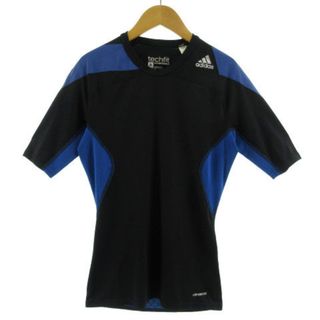 アディダス(adidas)のadidas Tシャツ TECHFIT コンプレッションウェア 半袖 黒 青 L(その他)