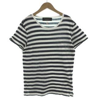 ジャーナルスタンダード(JOURNAL STANDARD)のJOURNAL STANDARD TRISECT Tシャツ ボーダー 白 紺 M(Tシャツ/カットソー(半袖/袖なし))