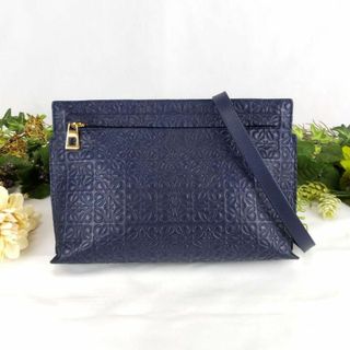 ロエベ(LOEWE)の★クリーニング済み★ロエベ　ショルダーバッグ　リピートアナグラム　ネイビー(ショルダーバッグ)