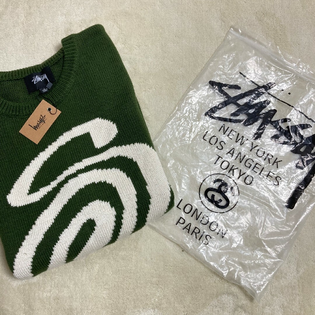 STUSSY CURLY SWEATER ニット セーターユニセックス M