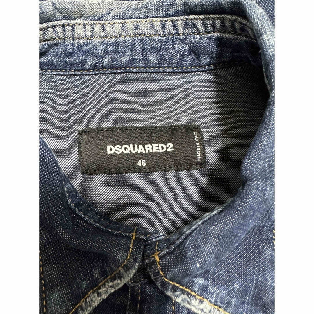 DSQUARED2(ディースクエアード)の美品DSQUARED2デニムシャツ　ツイン　サイズ46 メンズのトップス(シャツ)の商品写真