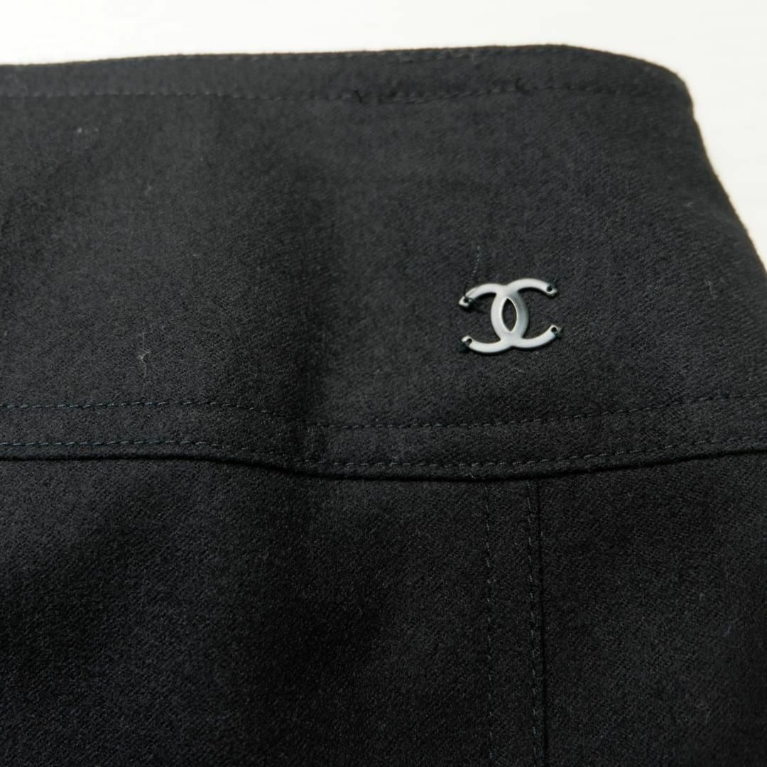 CHANEL - CHANEL シャネル ウールスカート ブラック マーメイド ココ