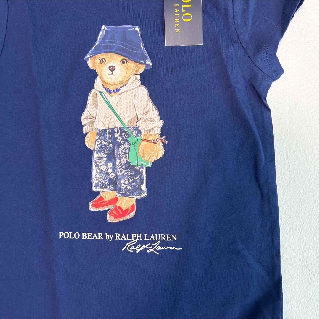 POLO RALPH LAUREN(ポロラルフローレン)の新作◇ラルフローレン ポロベアワンピース ネイビー XL/160 キッズ/ベビー/マタニティのキッズ服女の子用(90cm~)(ワンピース)の商品写真