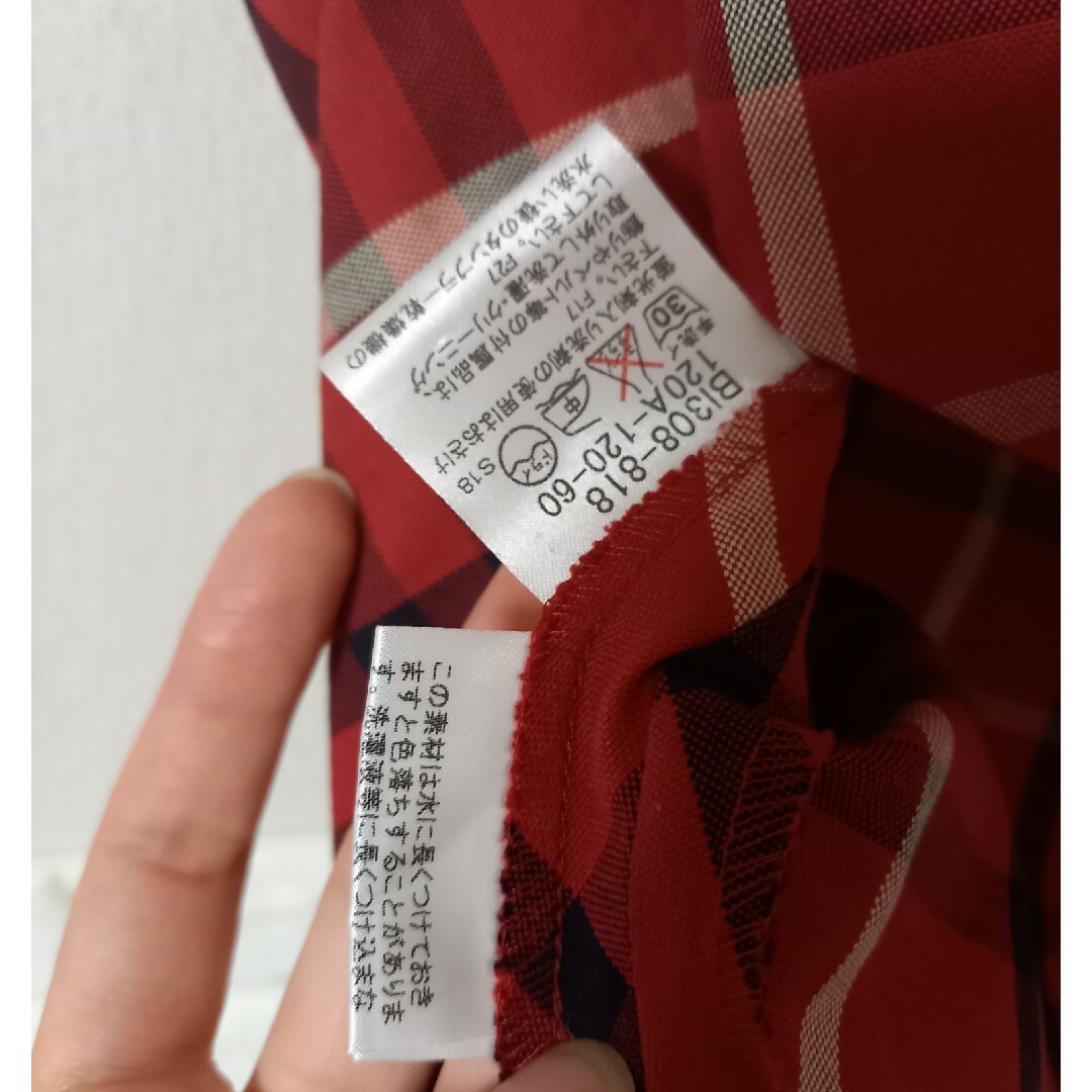 BURBERRY - バーバリーロンドン ノースリーブ ワンピース 赤 BURBERRY - バーバリーロンドン ノースリーブ ワンピース 赤