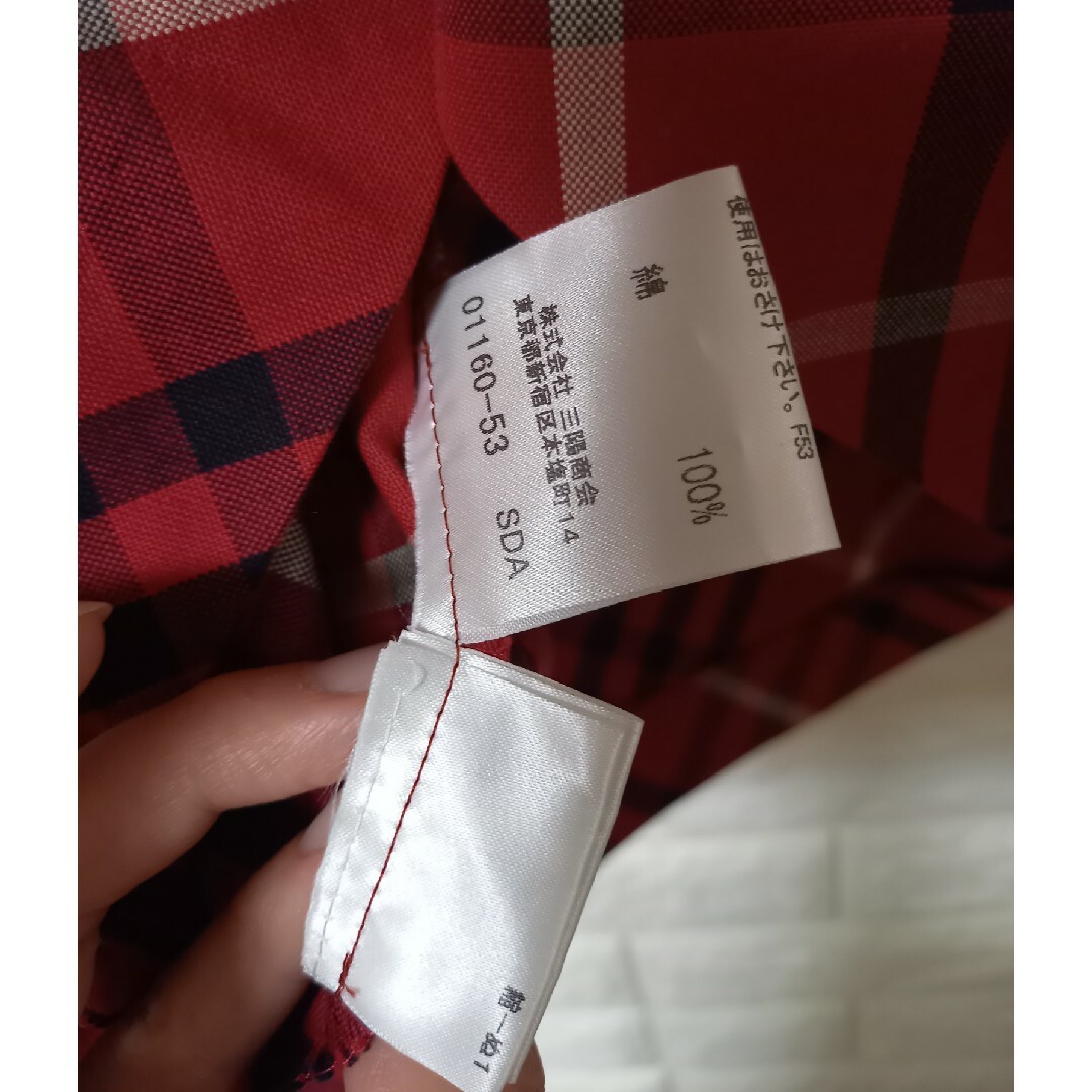 BURBERRY - バーバリーロンドン ノースリーブ ワンピース 赤 BURBERRY - バーバリーロンドン ノースリーブ ワンピース 赤