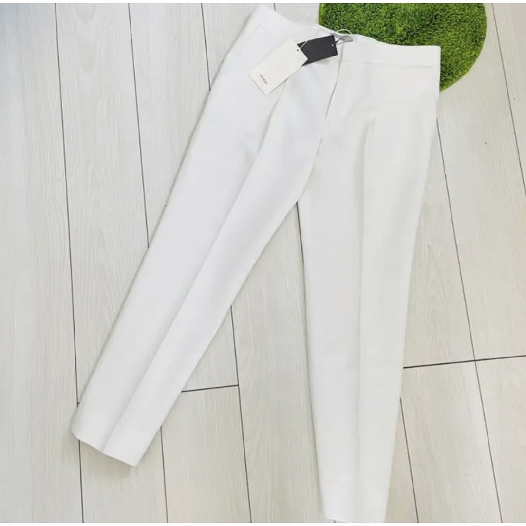 新品 VONDEL 38 ホワイト パンツ ローウエスト 定価36300円