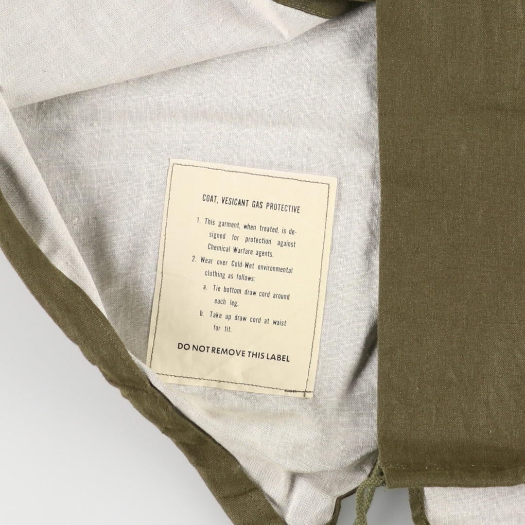 ミントコンディション 60年代 米軍実品 U.S.ARMY COAT,VESICANT GAS PROTECTIVE ガスプロテクティブコート ミリタリーコート USA製 MEDIUM メンズXL ヴィンテージ /evb002506