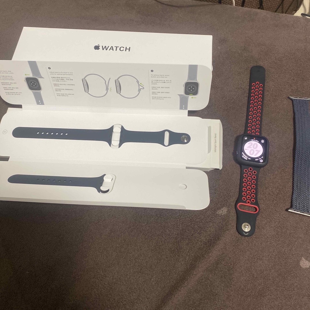 美品】ApplewatchSE2 44 セルラー+GPSモデルミッドナイト-