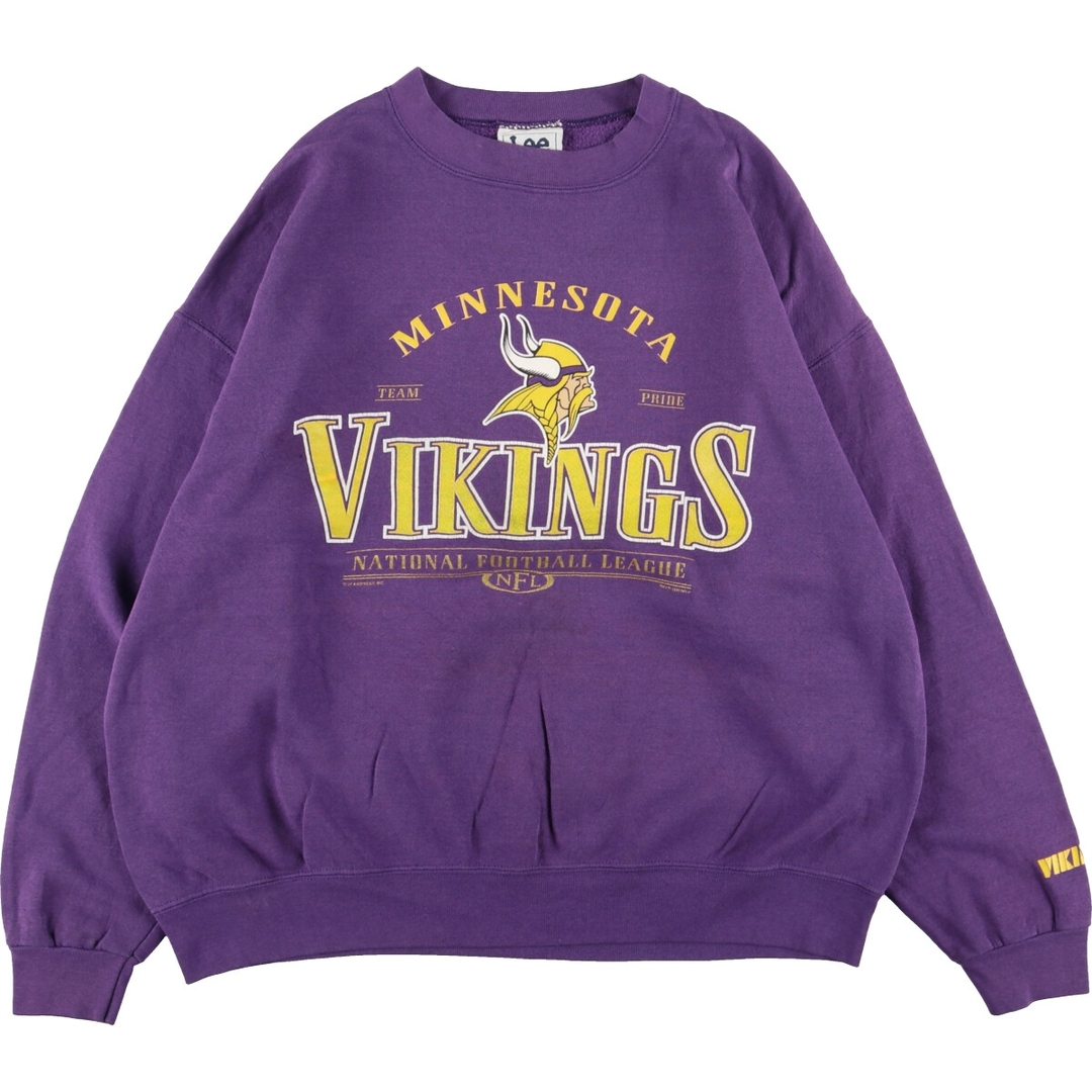 古着 90年代 リー Lee NFL MINNESOTA VIKINGS ミネソタバイキングス スウェットシャツ トレーナー USA製 メンズXL  ヴィンテージ /eaa335361 | フリマアプリ ラクマ