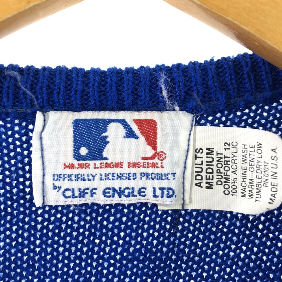 CLIFF ENGLE LTD. MLB LOS ANGELES DODGERS ロサンゼルスドジャース 総柄 アクリルニットセーター USA製 メンズM /eaa371130 2