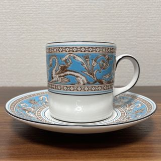 ウェッジウッド フロレンティーン コバルト デミタスカップ 黒壺 6客
