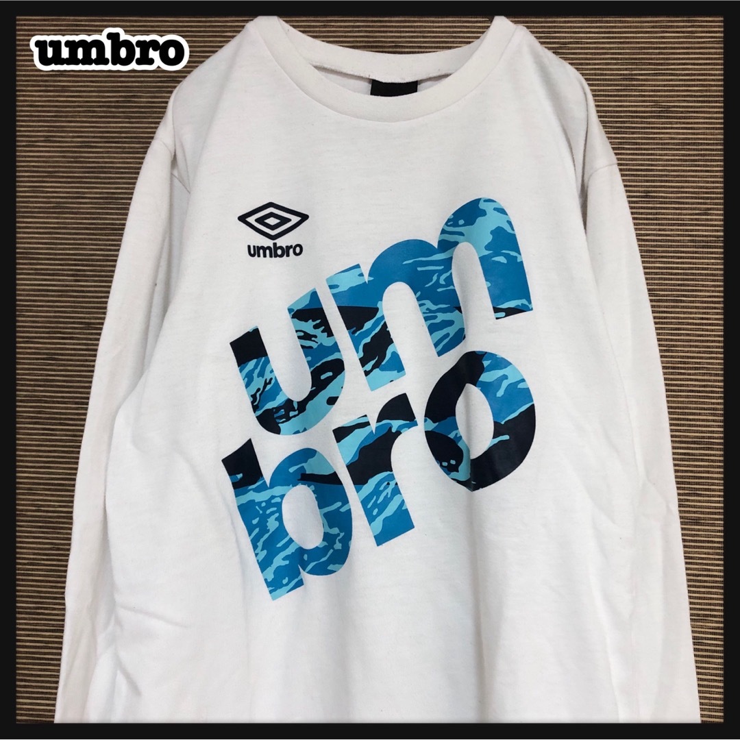 UMBRO - 【アンブロ】ロンT デカロゴ ビッグロゴ デカプリント 白 迷彩