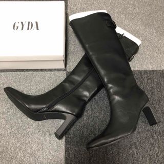 GYDA - 美品 GYDA BACK スリット ベルト デザイン ブーツ ブラック Lの